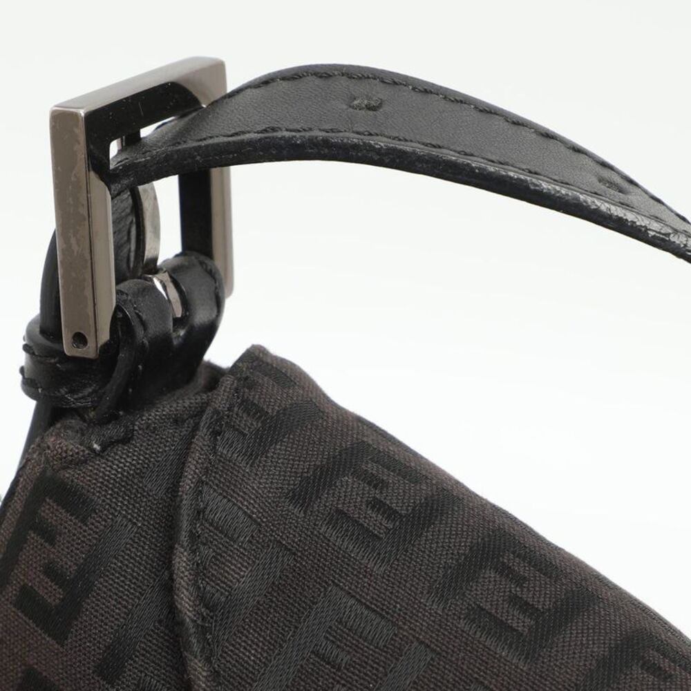 Fendi Forever Brown/black Zucchino Canvas And Leather Baguette Bag - Picture 7 of 7